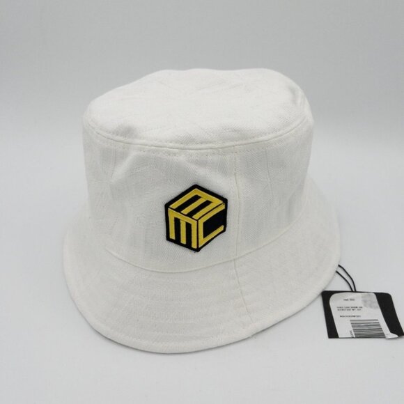 MCM Cubic Logo Jacquard White Bucket Hat - Picture 3 of 7